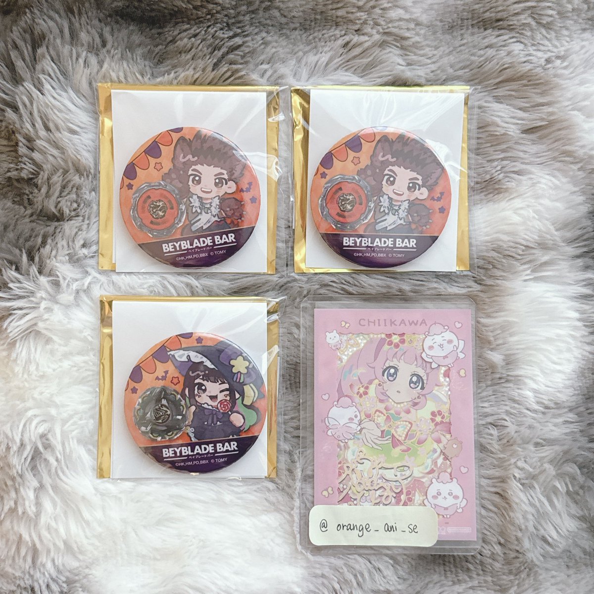 orange_ani_se's tweet photo. 【交換】 ベイブレード BEYBLADE BAR ハロウィン 缶バッジ グッズ

求 : クロム＞エクス
譲 : マルチ、バード

郵送交換希望です、検索からでもお気軽にお声掛けください🙇🏻‍♀️ https://t.co/jgOInfGdcW