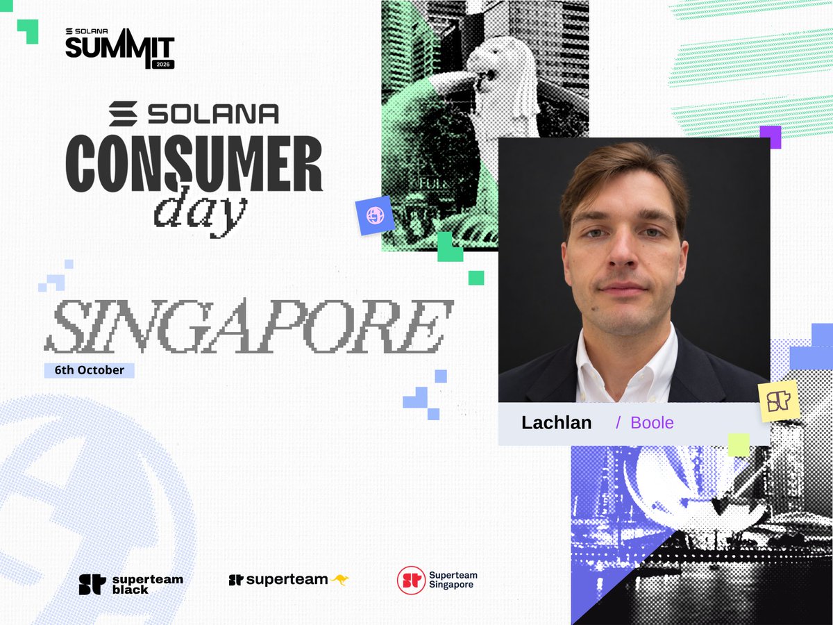 SuperteamAU's tweet photo. UP SOON 🇦🇺🎤

@SuperteamAU member @lachlanx_ is about to pitch @Boole_AI on the Solana Consumer Day stage: the agentic trading desk for ambitious traders.

Three minutes. One shot. Watch live 👇 https://t.co/6EHCXFqb4M