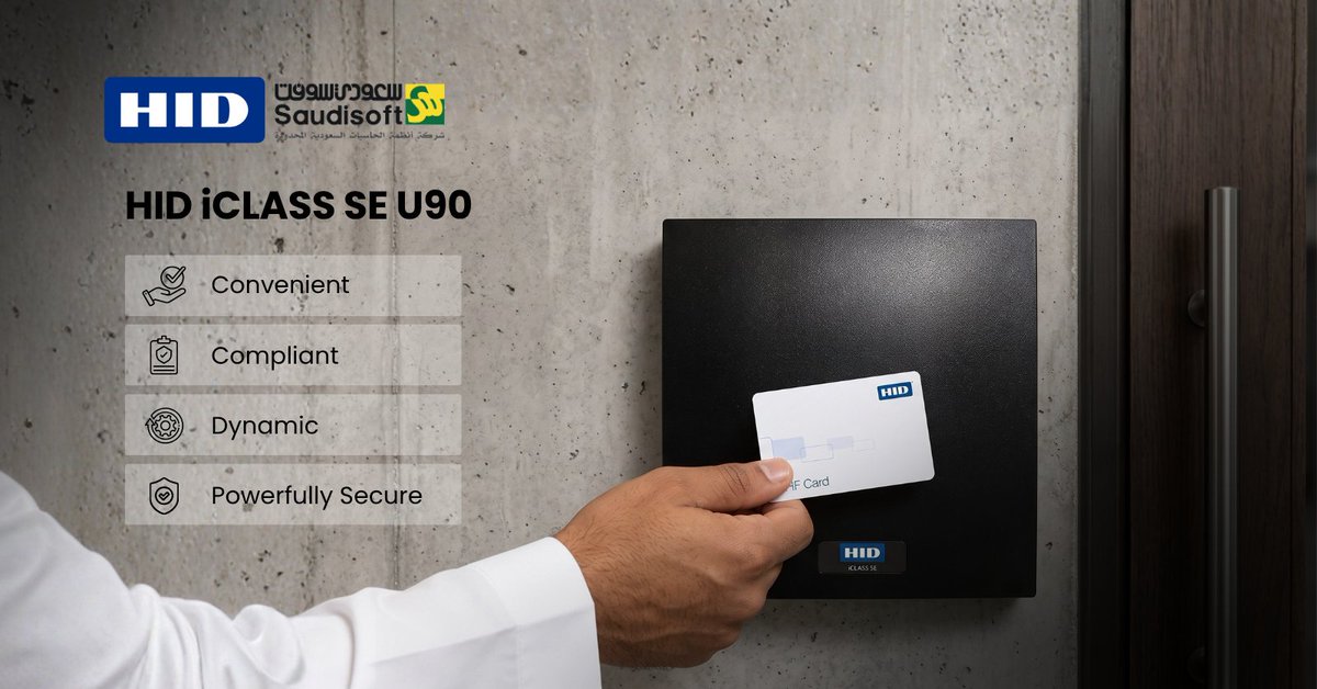 Saudisoft's tweet photo. Convenient, secure, and seamlessly integrated. 
The HID iCLASS SE U90 delivers reliable access control designed for modern business environments optimizing entry management while ensuring a smooth experience for staff and visitors.
Learn more: https://t.co/qPsedktH2Y https://t.co/PklTImx2DV