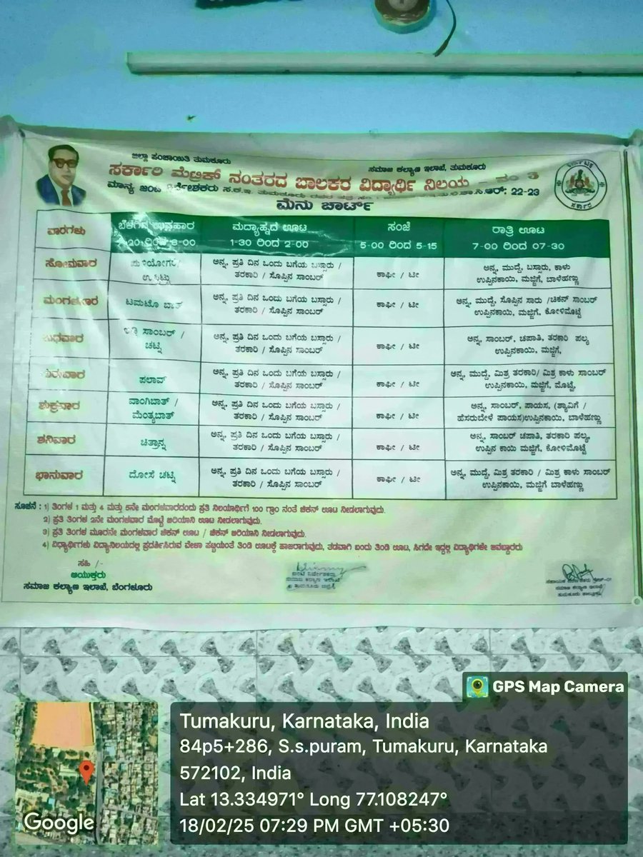 PostMBHN3RKRoad's tweet photo. ಮಧ್ಯಾನದ ಊಟ
 #SocialWelfare_Karnataka
#SocialAudit_SWDMeals https://t.co/jx9lanJSQL