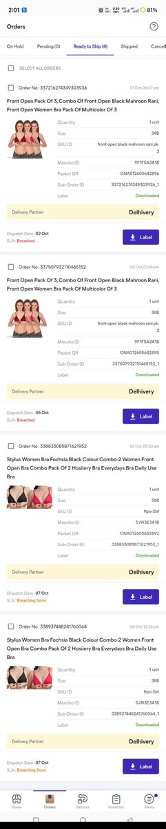 Panjatani87's tweet photo. @meesho_support @Meesho_Official @delhivery 
Ticket I'd:- 791054030442
790966520950

Plz Change Delhivery Courier Company Delhivery Agent not pick Order after Many Complaint raise And not Response From meesho or Delhivery both Kindly Change courier Company at my Pin code https://t.co/HKnXhNgPVF