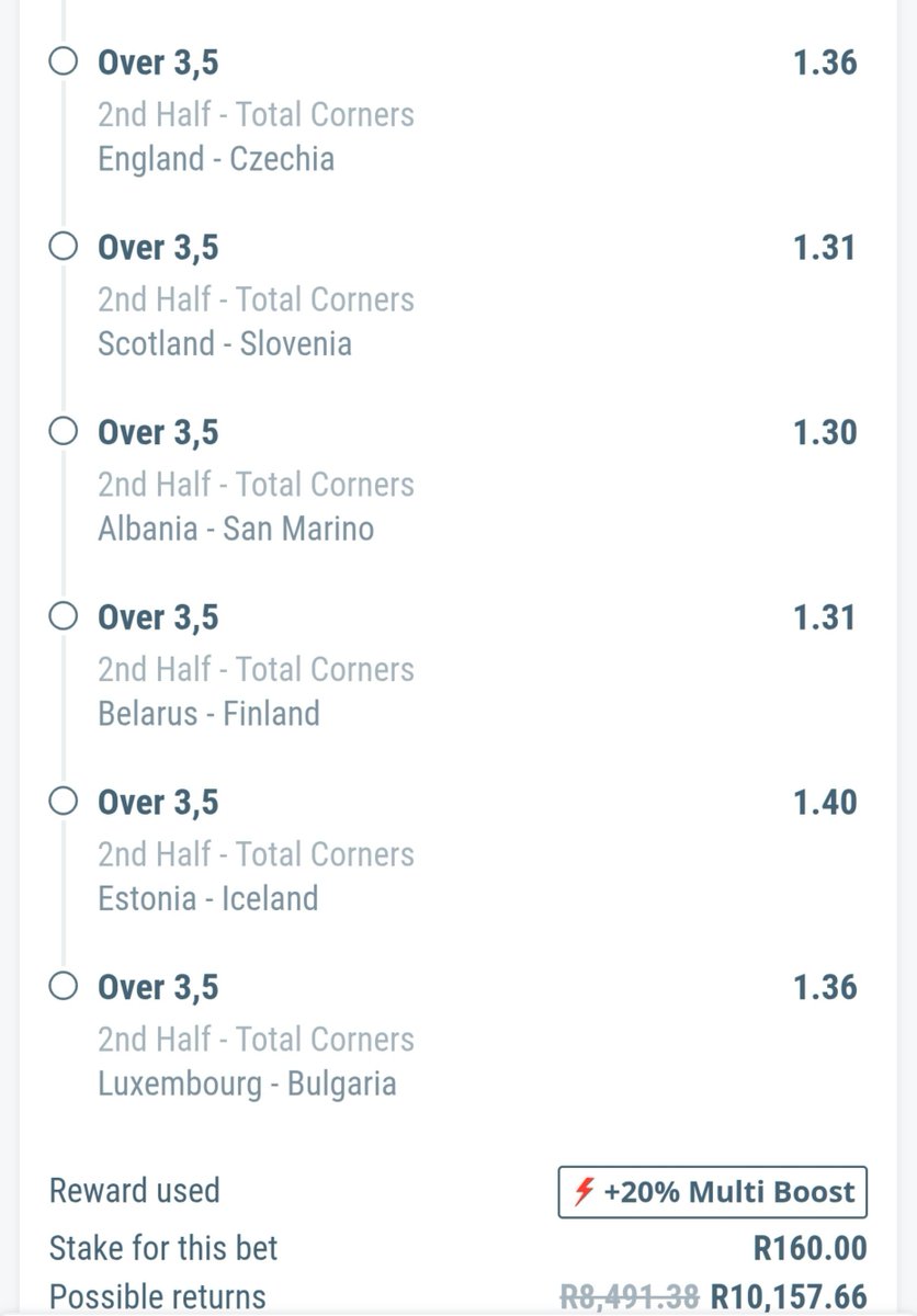 Active1Bets's tweet photo. Over 3.5 Corners 2nd Half 

 https://t.co/NXsDIU9jRg

#SportingBet https://t.co/XDUTaAT5GM