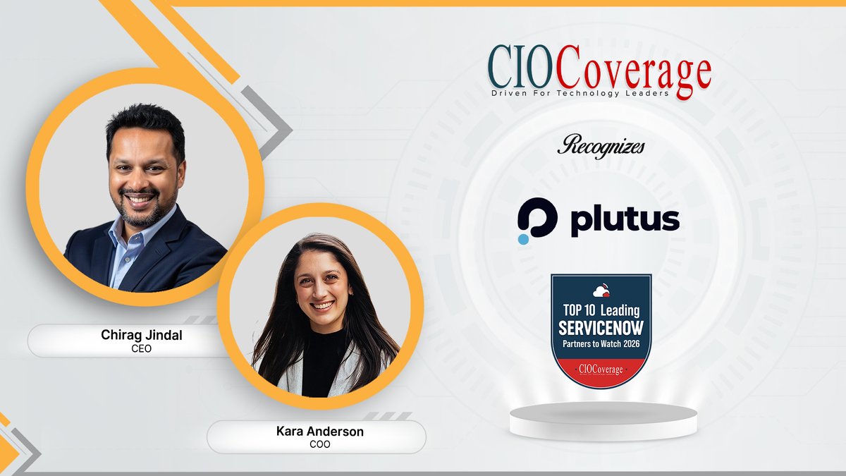 CioCoverage's tweet photo. Breaking New Ground in ServiceNow!
Plutus takes the spotlight in our latest edition, Top 10 Leading ServiceNow Partners to Watch 2026, featuring insights from Chirag Jindal, CEO &amp; Kara Anderson, COO

Read here: https://t.co/lt5t2YT2lV

#ciocoverage #NewEdition #ServiceNow https://t.co/OGxcMlrrxf