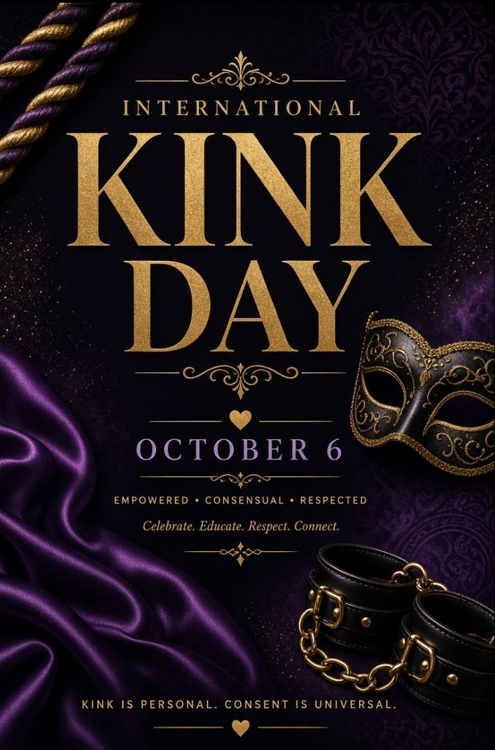 DemonQueen_34's tweet photo. International Kink Day przypada 6 października, czyli dziś! Ten dzień to punkt kulminacyjny Kinktober — miesiąca, w którym społeczności kink i BDSM skupiają się na edukacji, destygmatyzacji i świętowaniu consensualnych, dorosłych form ekspresji. Chodzi nie tylko o techniki czy akcesoria, ale o zaufanie, komunikację, granice i to, że różnorodność pragnień między dorosłymi, za obopólną zgodą, nie wymaga tłumaczenia się nikomu.

Niech w ten dzień będzie więcej ciekawości niż wstydu, więcej jasnych ustaleń niż domysłów i więcej przyjemności, która naprawdę należy do w/Was. Celebrate. Educate. Respect. Connect.