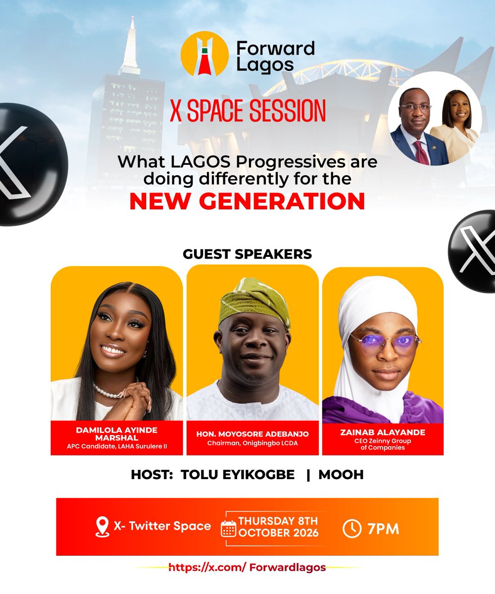 _ForwardLagos's tweet photo. Join Forward Lagos on Thursday at 7pm for another engaging virtual hangout as we discuss:
“What Lagos Progressives Are Doing Differently for the New Generation.”
Set your reminder using this link: https://t.co/tOrJfcdVbK
#ForwardLagos #KOHDSJ2027 #PBAT2027 https://t.co/J9em5F1TLS