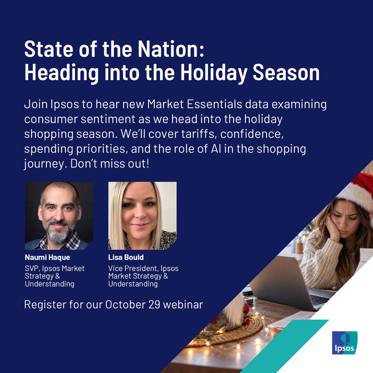 IpsosCanada's tweet photo. Need insights ahead of the holiday season? Join us to hear how shopping behaviours are changing as consumers balance value, confidence, and spending priorities. We'll also discuss the role of AI in the shopping journey and what this means for marketers.
https://t.co/pjN5cba1w3 https://t.co/c5t5EF51Nu
