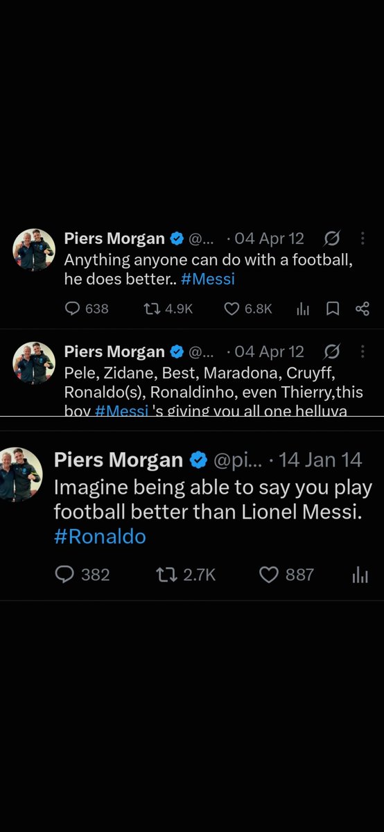 A0CE0EFB's tweet photo. @piersmorgan @Cristiano Messi didn't give u an interview after Ronaldo did now ur looking to get another 🤣🤣 https://t.co/BU4sQkioNb