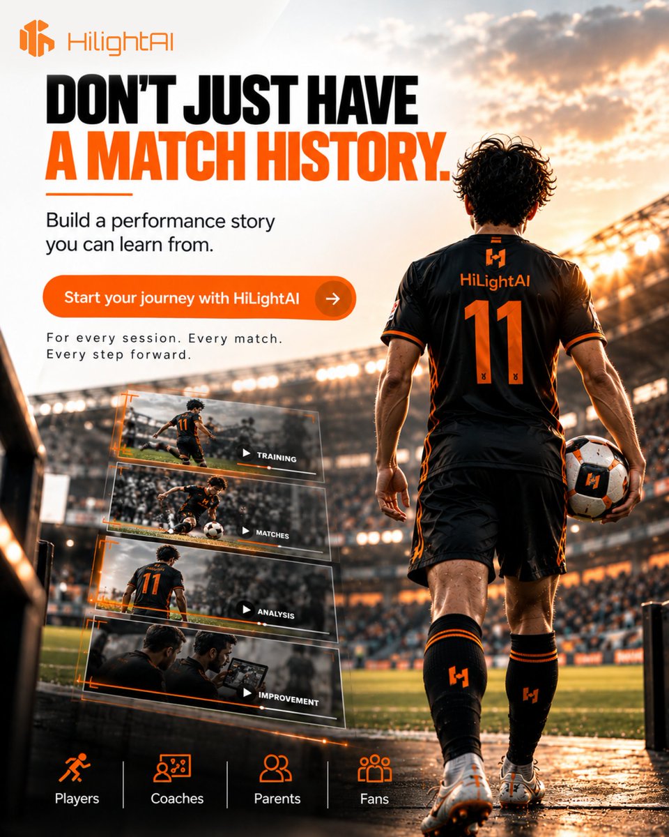 HiLight_AI's tweet photo. Your Performance Has a Story. Let HiLightAI Help You Read It.
๐ Start your journey with HiLightAI. Track the moments, understand your performance, and keep moving forward.
#HiLightAI #SportsAI #AIinSports #SportsAnalytics #SportsPerformance #PlayerPerformance #Performance https://t.co/UW3joqJycg