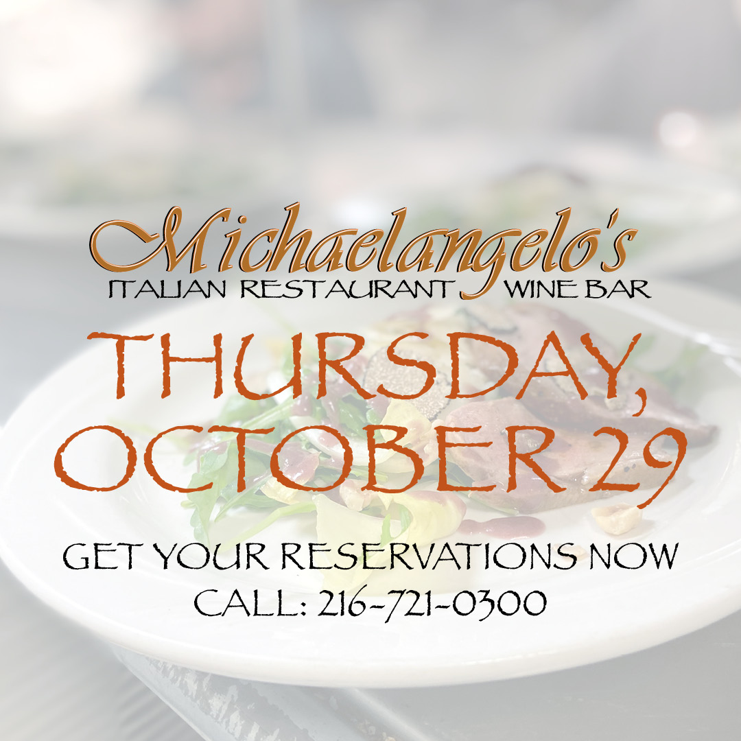 MangelosCLE's tweet photo. Join us Thursday, Oct. 29 for Michaelangelo’s 2026 Burgundy Truffle Wine Dinner, presented by Barone Importers. Hors d’oeuvres: 6:30 PM | Dinner: 7 PM
$150 per person + tax &amp; gratuity

Call 216-721-0300 to reserve your table.

#Michaelangelos #BurgundyTruffleDinner #TruffleDinner https://t.co/1zCNmw9Wdx