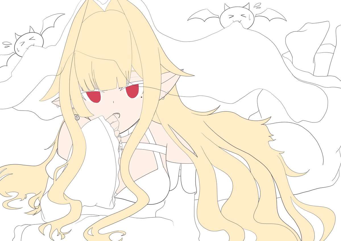 _Yubeki's tweet photo. 銀髪の姉がいる設定なんだけど髪色どっちがいい？ https://t.co/SXqRol6n04
