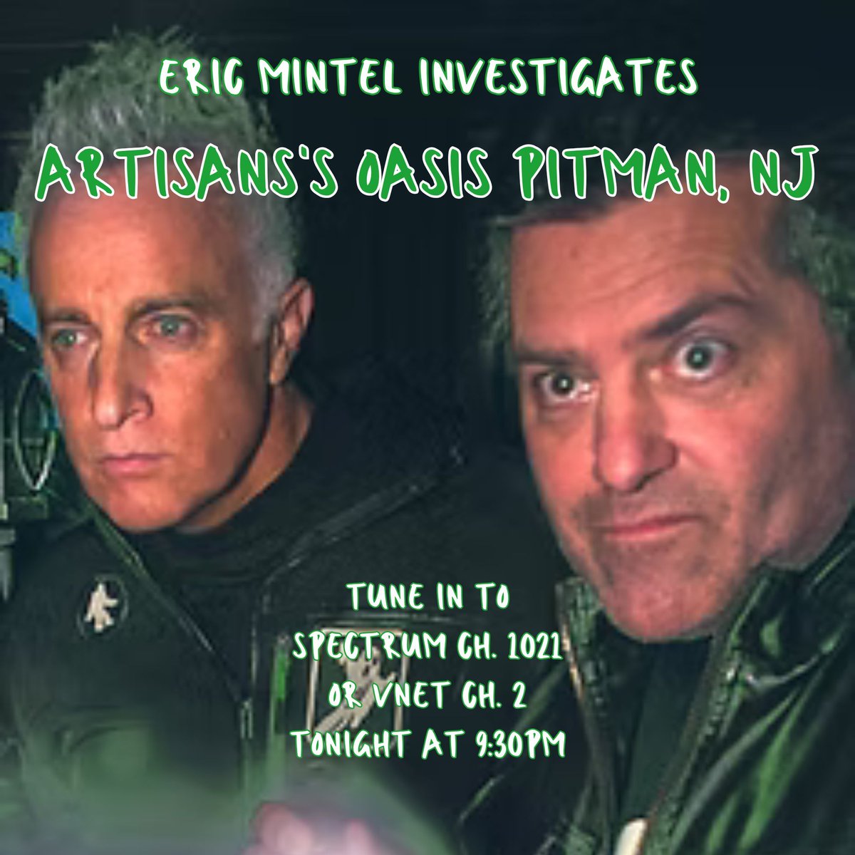 CAMEriePA's tweet photo. π¨ NEW EPISODE! π¨ Tonight at 9:30pm. Eric Mintel Investigates: Artisans's Oasis Pitman, NJ #PARANORMAL #INVESTIGATIONS #CAMERIEPA #ARTISANSOASIS https://t.co/vYFYbQJ1CT