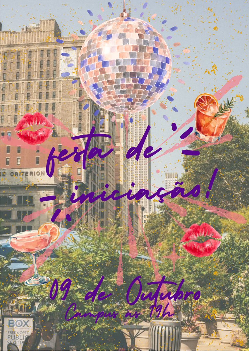 nyuniversit's tweet photo. O momento de iniciar esse capítulo oficialmente chegou! ✨💜
Nossa Festa de Iniciação tá marcada: dia 09 de Outubro, às 19h, no Campus.
Capricha no glitter e vem pronto pros melhores drinks e experiências da noite 🪩🍸💋
Te vejo lá! #NYUInitiation https://t.co/aPM6V2FyVY