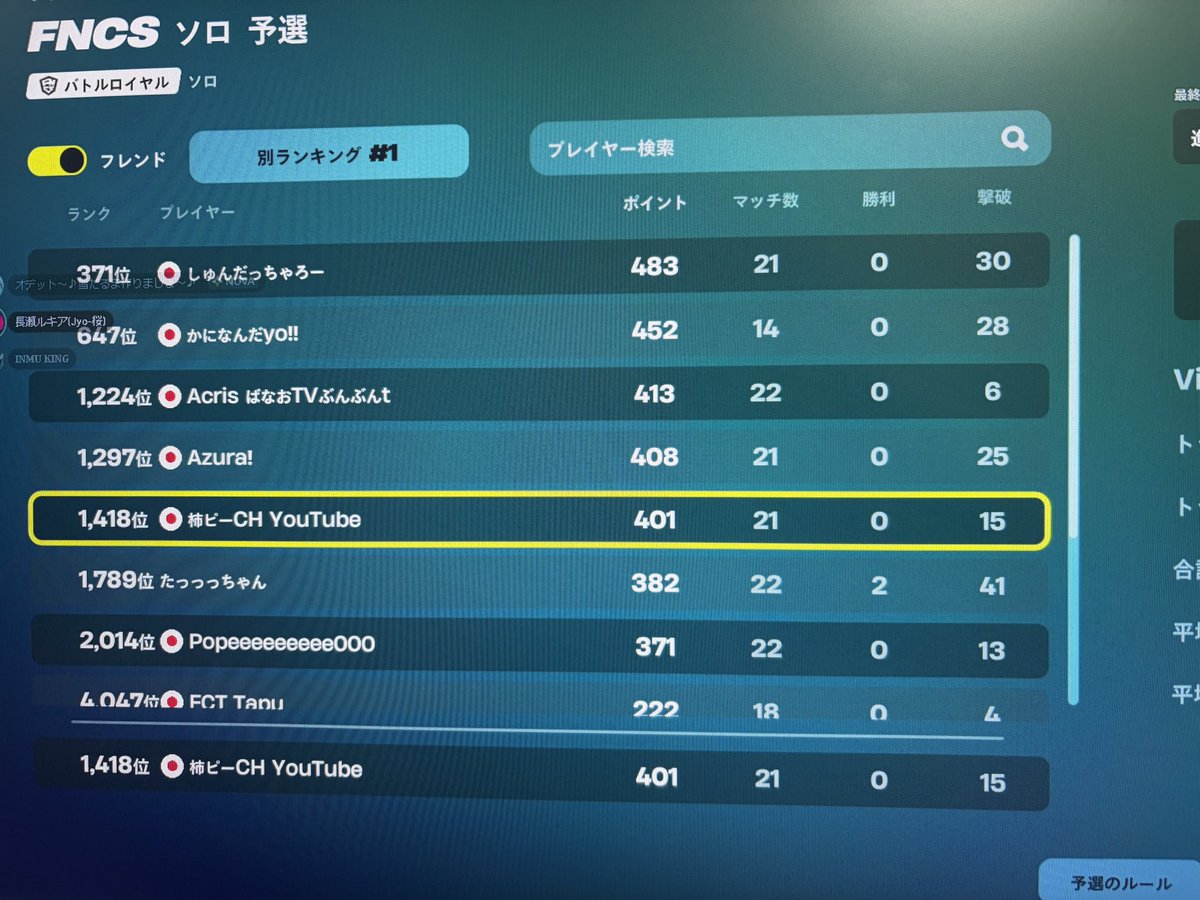 KAKIPICH0423's tweet photo. FNCS2000位予選突破！1000位はキツイかもしれないけど頑張る！ https://t.co/xakUuIFIDW