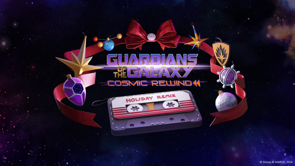 laughingplace's tweet photo. News: The Holiday Remix is returning to Guardians of the Galaxy: Cosmic Rewind – but this time with three actual Christmas songs:

"It’s the Most Wonderful Time of the Year" by Andy Williams
"Chrismas Eve/Sarajevo 12/24" by Trans-Siberian Orchestra 8
"Christmas Wrapping" by The Waitresses