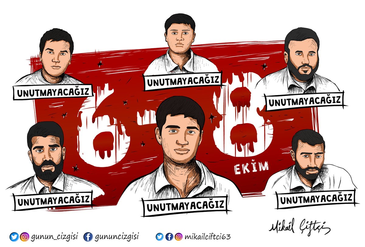 mikailciftci63's tweet photo. 6-8 Ekim 2014'te yoksullara kurban eti dağıtırken vahşice katledilen Yasin Börü ve arkadaşlarını, şehadetlerinin sene-i devriyesinde rahmetle anıyoruz. Katilleri ve azmettirenleri lanetliyoruz. https://t.co/yBQ8HJp9YG