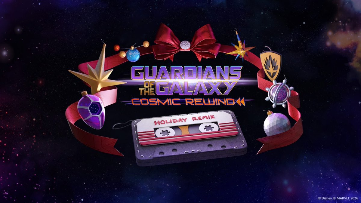 ScottGustin's tweet photo. NEW: Guardians of the Galaxy: Cosmic Rewind is getting a new holiday twist this year at EPCOT. From Nov. 25-Jan. 12, 2027, riders can hear one of three seasonal songs:

• “It’s the Most Wonderful Time of the Year” – Andy Williams

• “Christmas Eve/Sarajevo 12/24” – Trans-Siberian Orchestra

• “Christmas Wrapping” – The Waitresses