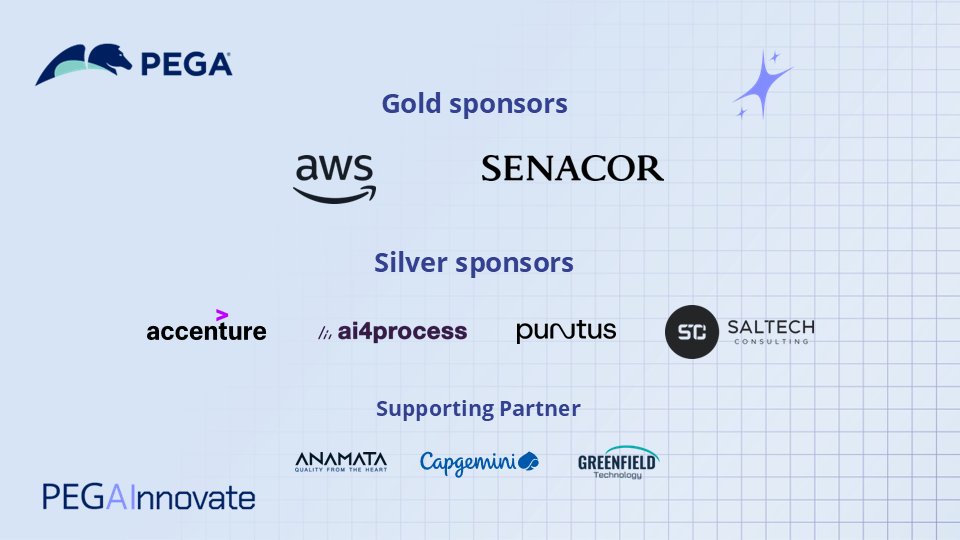 PegaScott's tweet photo. You cannot put on a great event without great PARTNERS!
A huge thank you to #AWS, #Senacor, #Accenture, #AI4Process, #Puntus, #Saltech, #Anamata, #Capgemini and #Greenfield for helping make #PEGAInnovate Munich possible.
Join us on October 8: https://t.co/fh7QISkkcm https://t.co/blelKui5NG