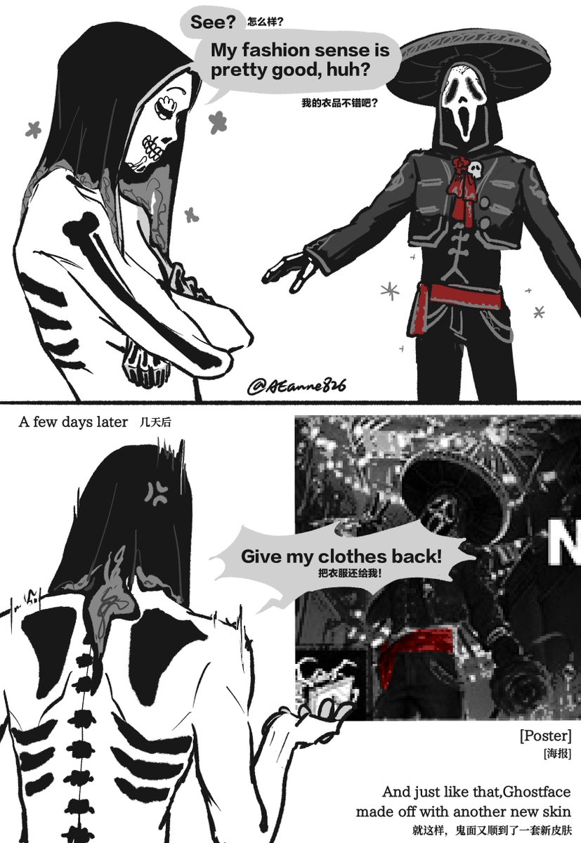 AEanne826's tweet photo. How is there a bad man out here stealing his partner’s old clothes and calling it a new skin?

Unhinged thoughts go in the comments

#dbdfanart #dbd #ghostface #ghostfrank https://t.co/lq2uY4OX59