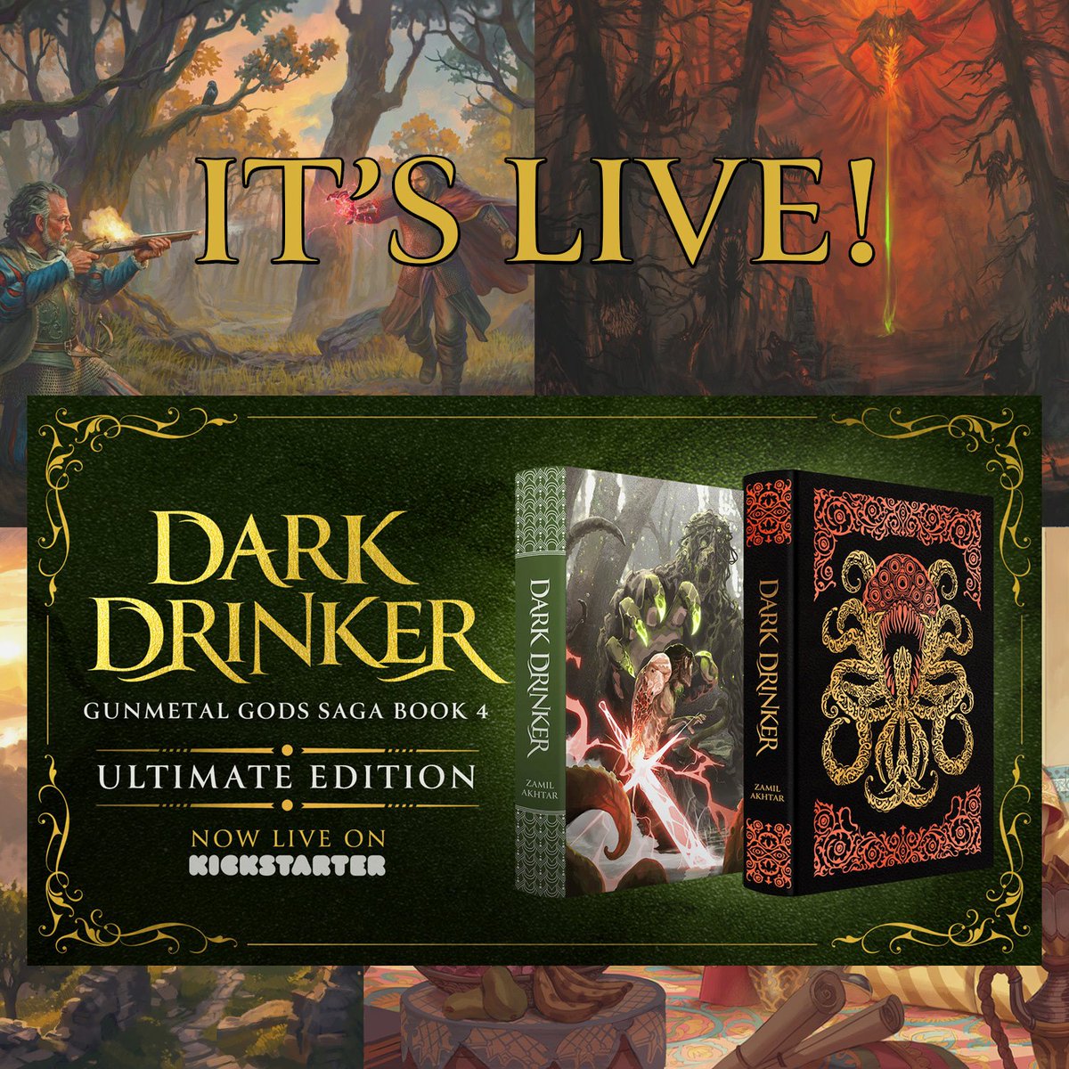 zamakhtar's tweet photo. The Dark Drinker Ultimate Edition is now  LIVE on Kickstarter!

Here we go. 

Link in comment and my bio! https://t.co/C7hgY9n7RL