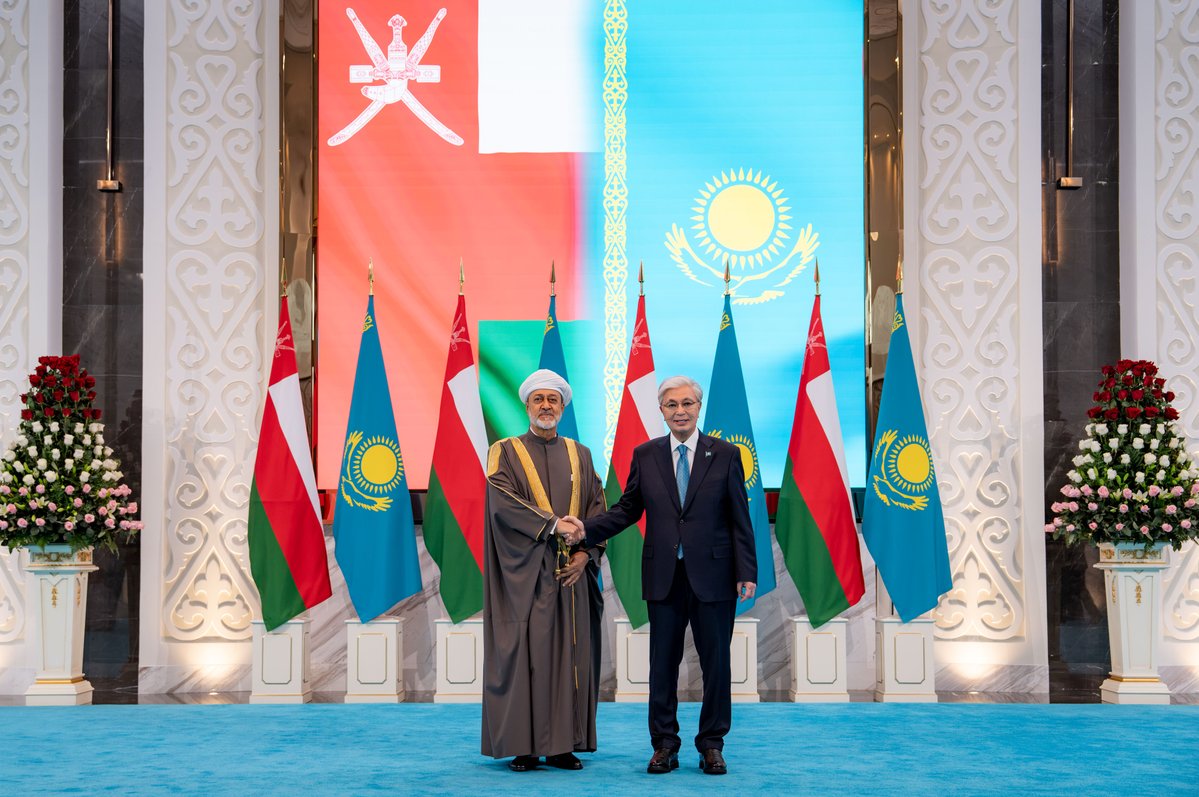 FMofOman's tweet photo. بيان مشترك بين سلطنة عُمان وجمهورية كازاخستان الصديقة، بمناسبة بمناسبة زيارة "دولةٍ" قام بها حضرة صاحب الجلالة السلطان هيثم بن طارق المعظم "حفظه الله ورعاه" إلى جمهورية كازاخستان 🇰🇿🇴🇲'

🔗 | https://t.co/XzcMBcaa4Q https://t.co/F1KlEGQLDB