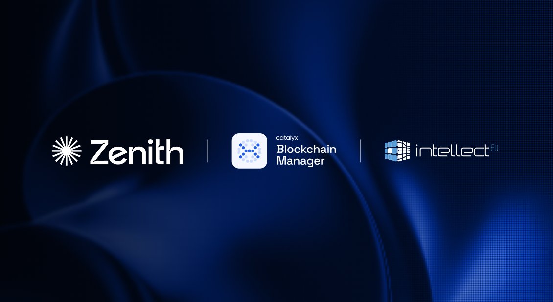 catalyx_suite's tweet photo. We are proud to run the Canton infrastructure under @ZenithFdn 🤝

Zenith is the native EVM execution layer for @CantonNetwork. Solidity teams bring the contracts they already have, unmodified, and they interact atomically with the infrastructure where regulated assets settle.

Its Canton validator node runs on CatalyX Blockchain Manager, and the @IntellectEU team hosts and operates its Super Validator weight around the clock. 

"CatalyX by IntellectEU is fundamental for Zenith's institutional-grade products. Our infrastructure is supported by giants in the space." 

- @HeslinKim, Co-Founder and CBO

Thank you for building with us!
Full case study in 🧵