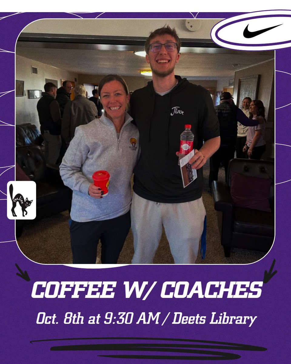 buildersports's tweet photo. Coffee with Coaches is back on Campus!!!
Join us in Deets Library for Scooters Coffee, Donuts, and a chance to listen to 4 amazing SC Head Coaches
~ Brad Griffin
~ Conner Cheney
~ Harry Simpson
~ Ken Brokaw
#thejinxison https://t.co/tc1bVZvuU7