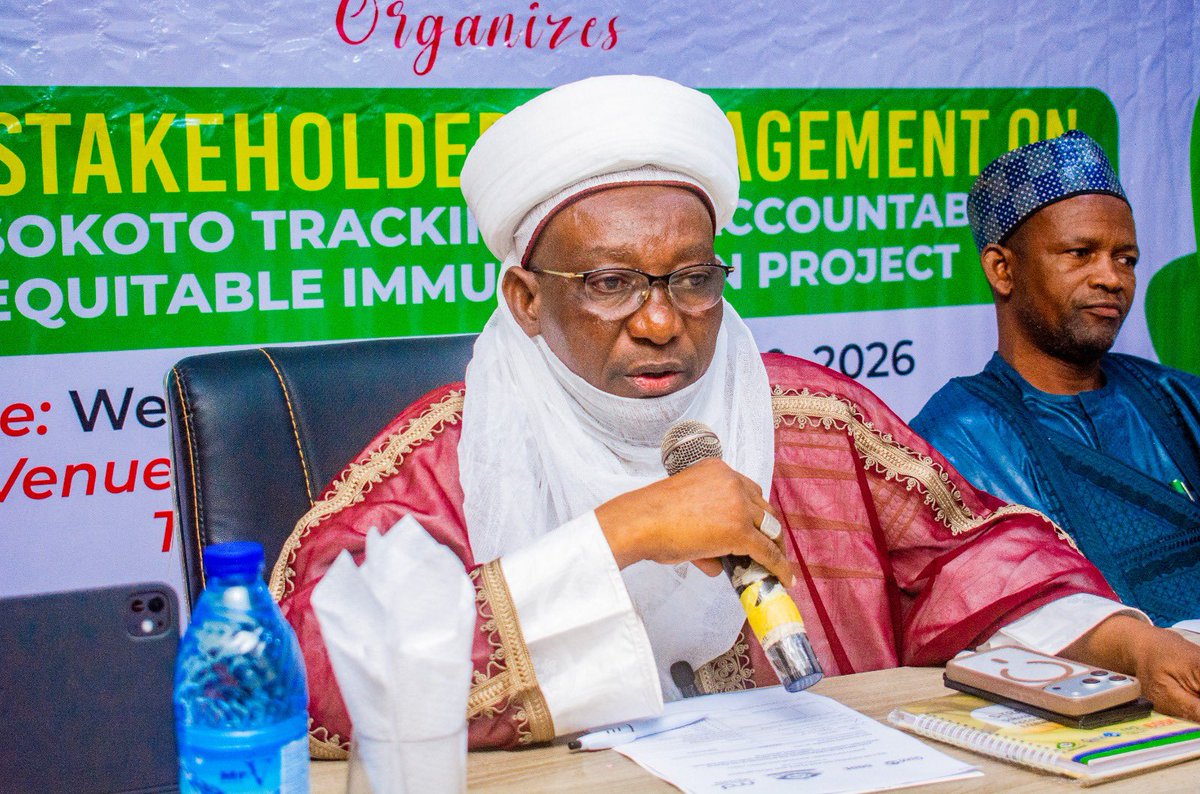 Connected_dev's tweet photo. When traditional and religious leaders speak, communities listen. For routine immunization, that trust can help reach children who might otherwise be missed.

Connected Development [CODE], represented by Programs Manager ABDULAZEEZ HUSSAINI, joined the Sultan Foundation for Peace and Development and the Sokoto State Primary Health Care Development Agency for a stakeholder engagement focused on strengthening traditional and religious leadership in routine immunization.

Chaired by His Highness Aliyu Attahiru Galadanci, Galadiman Gari Sokoto, representing His Eminence, the Sultan of Sokoto, the meeting brought together District Heads, religious leaders, government representatives and development partners under the S-TRACE Project.

The engagement focusing on strengthening the role of trusted community leaders in identifying zero-dose children, mobilising caregivers, addressing vaccine hesitancy and non-compliance, and connecting families to immunization services across the seven S-TRACE LGAs.

With support from Gavi, the Vaccine Alliance, CODE and its partners are strengthening those connections one community and one child at a time.

#FollowTheVaccine #STRACESokoto #NoChildZero #CountEveryChild
