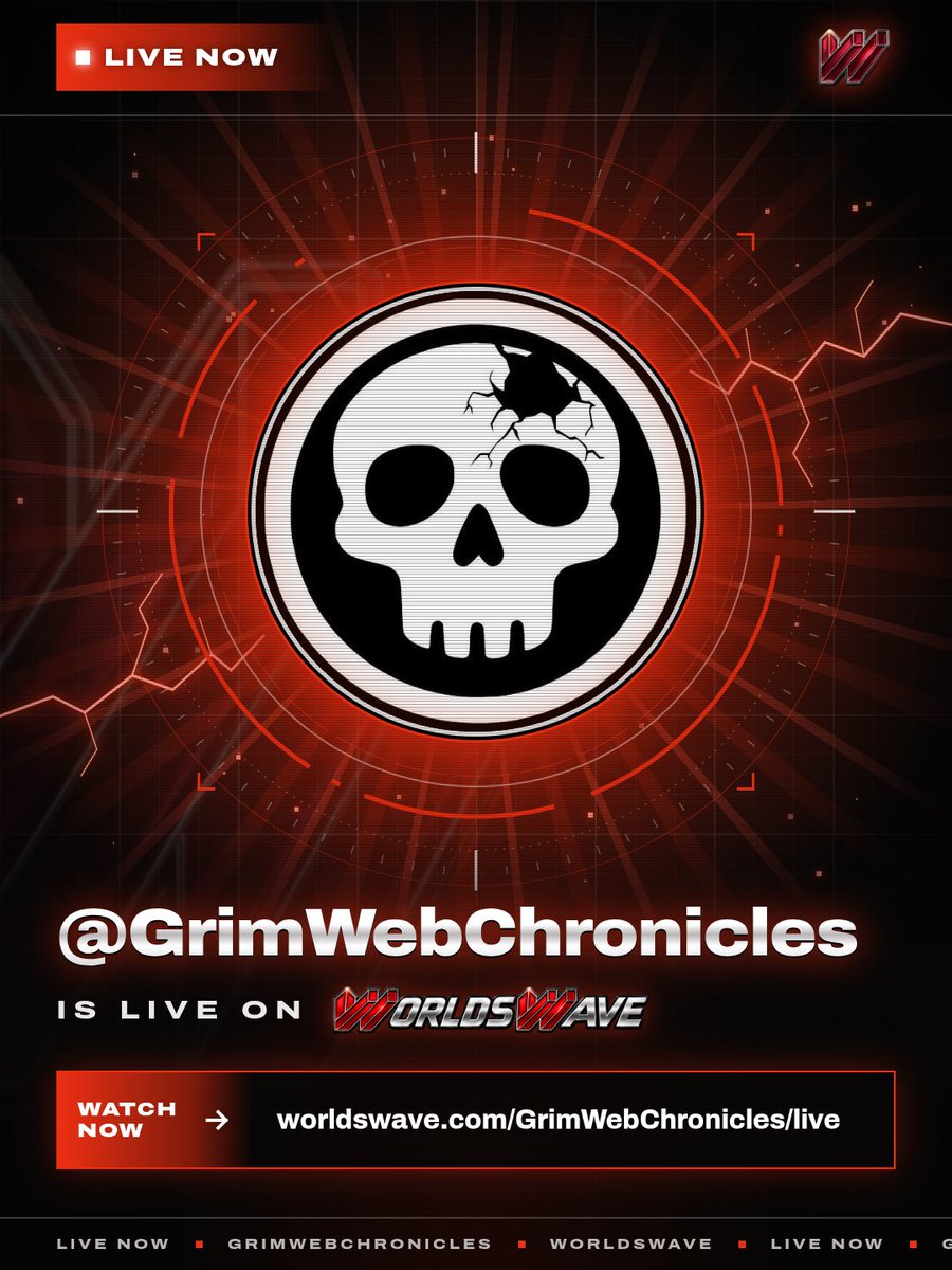 WorldsWave's tweet photo. ๐ด LIVE NOW โ @GrimWebChronicles is streaming on WorldsWave.
Pull up ๐- Link Below
#WorldsWave #LiveNow #Streaming https://t.co/ehNWzyfsMX