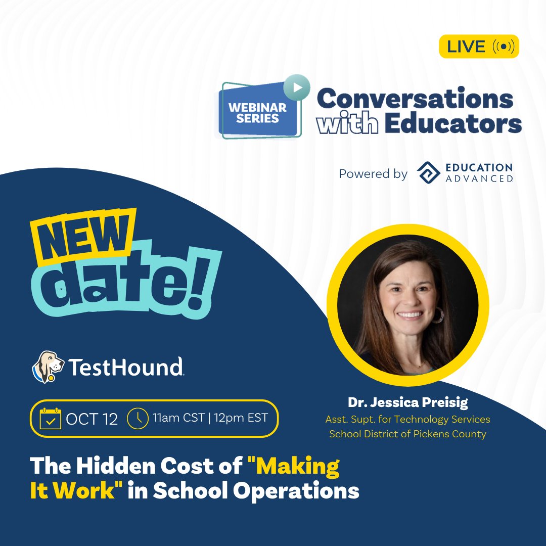 EdAdvanced's tweet photo. 📆ONE WEEK AWAY 🚨

New date, same convo you didn't want to miss. Don't let this one slip past you twice!

Can't make it live? Register and we'll send the recording!

https://t.co/BVPu8CNY3r https://t.co/9DRdkUpJA9