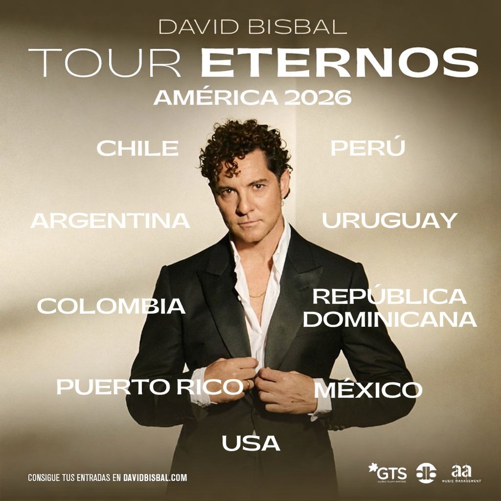 agenda_bisbal's tweet photo. HOY @davidbisbal abre una nueva etapa con un espectáculo construido alrededor de su nuevo álbum ETERNOS.
El inicio de esta gira comienza en AMÉRICA.
Pasando por Chile,Perú, Argentina, Uruguay, Colombia, República Dominicana, Puerto Rico,México y USA.

#bisbal 
#davidbisbal 
#tour https://t.co/NbNsTHwMtF