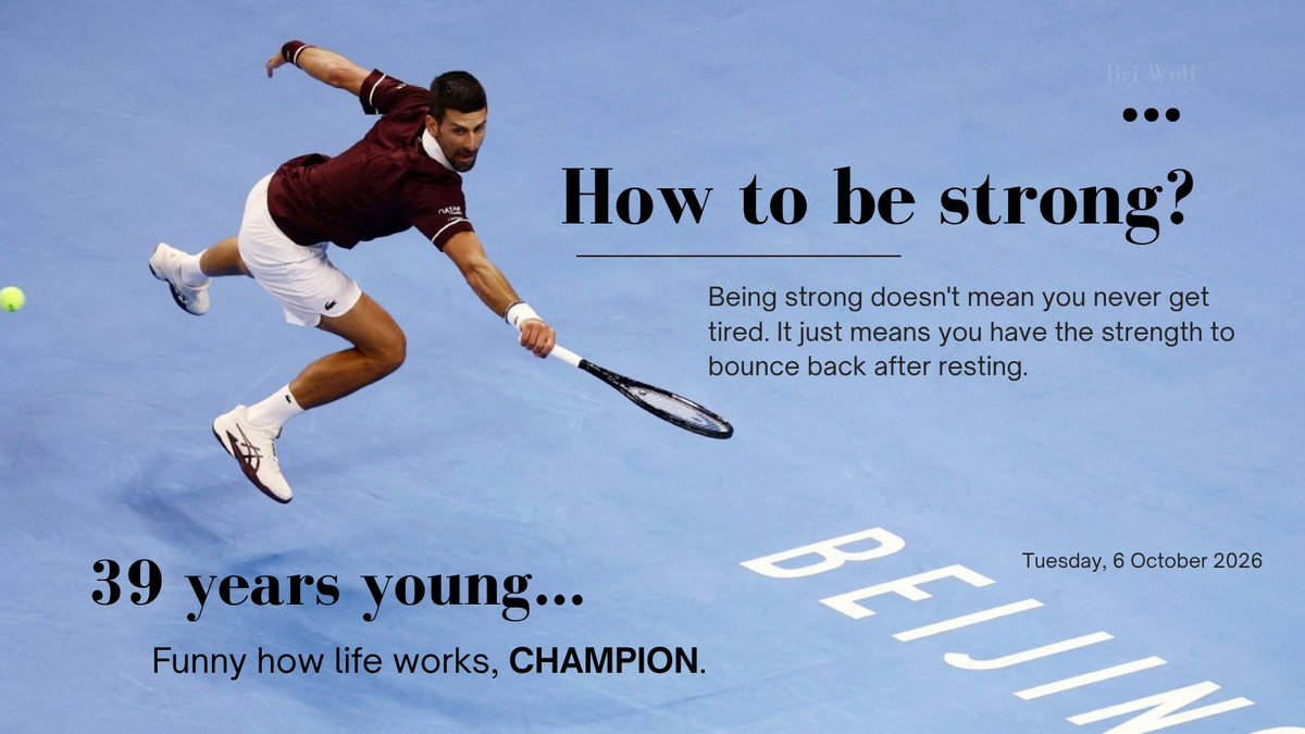 Breeanda's tweet photo. Novak Djokovic did it again,
yes, in 2026. 🫡♥️ https://t.co/zYwURYe7ms
