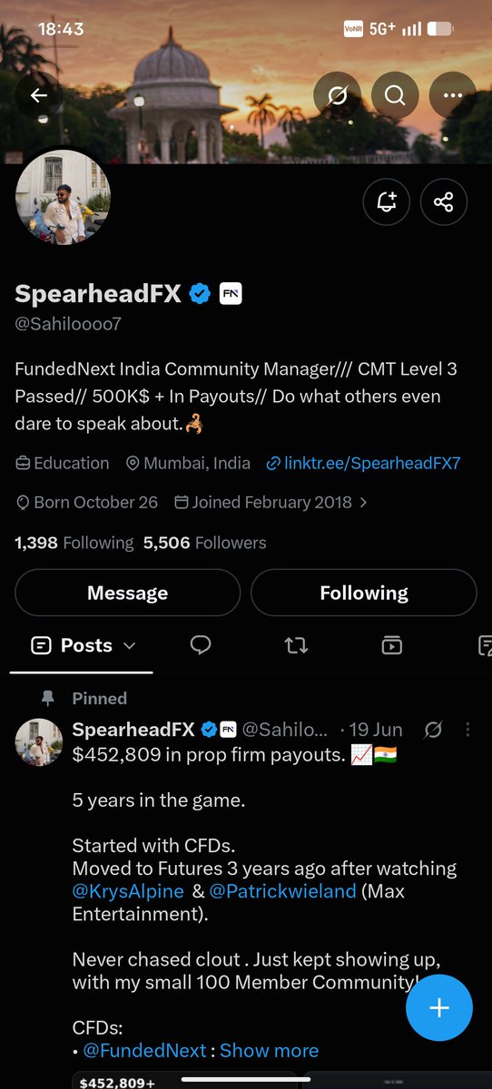 C_Ha_OtiC's tweet photo. @adityaomyt @fnfutures @Sahiloooo7 Followed . A 50k account will really help boost my trading journey and I believe I am disciplined enough to make it till payouts and I will surely try my best to achieve high ROIs https://t.co/jnknCTEIRU
