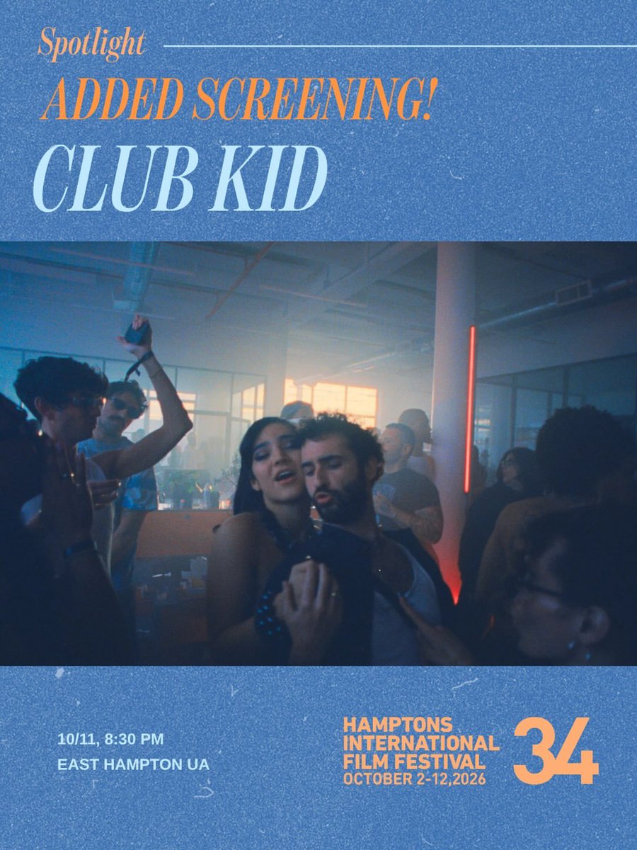 Ivanbelll's tweet photo. 8 жовтня “Club Kid” також буде представлено на 34th Annual Hamptons International Film Festival, де Джордан Ферстман має отримати Breakthrough Director Award.
#HIFF https://t.co/z1s7exTYSW