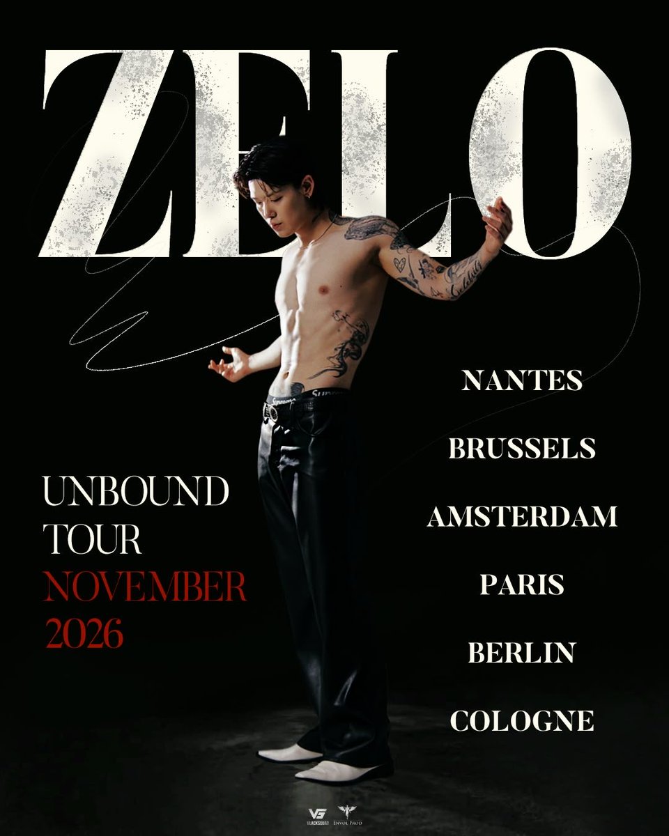 EnvolTorpedo's tweet photo. ZELO — UNBOUND
THE 1ST EUROPEAN LIVE SHOW TOUR 🇪🇺

Europe, are you ready? 👀

ZELO is coming to Europe for his first European Live Show Tour!

📍 NANTES 🇫🇷
📍 BRUSSELS 🇧🇪
📍 AMSTERDAM 🇳🇱
📍 PARIS 🇫🇷
📍 BERLIN 🇩🇪
📍 COLOGNE 🇩🇪

+ https://t.co/IdZ3bbIlIk