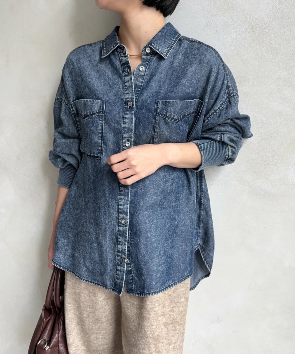 ggojena's tweet photo. Rakuten fashion
【お買い物マラソン開催中！】

今楽天で売れているアイテムはこちら✨

《袖リブテンセルシャツ》
デニムと思えない柔らかな生地感。
袖口リブがさりげないアクセントになって、こなれた印象に。

今なら20%ポイントアップ中です🉐

#pr 

https://t.co/qE6b5n84nP https://t.co/heXvHdwRJM