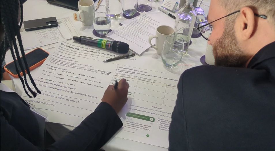 MSIntFederation's tweet photo. This morning participants at #MSIFLondon2026 explored developments in #MSresearch and opportunities to engage with international research initiatives. Discussions covered lived experience in research, emerging researchers, and updates to the MS disease course descriptors. 🔬 https://t.co/ZUZym5jQ8G