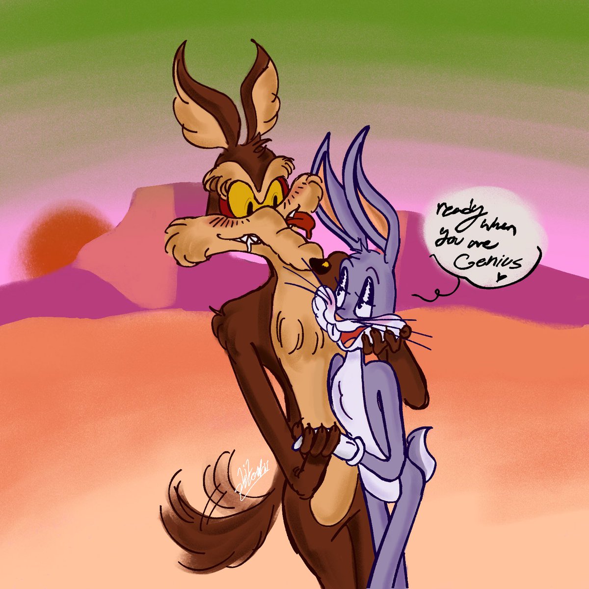 lilmochii_stars's tweet photo. Rabbit Courting <3
#wilebugs #wilebunny #looneytunes https://t.co/E0YQMzYICS
