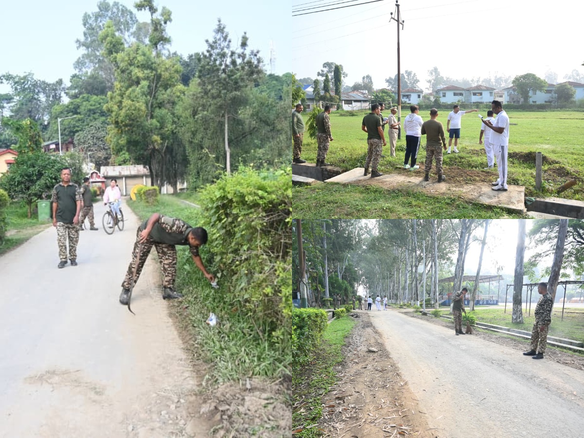 gc_dig's tweet photo. Under #Special Campaign 6.0 ofiicers & personnel of GC #CRPF Imphal carried out targeted cleanliness drive in GC Campus : Dedicating services for #SwachhBharat #CleanIndia.🇮🇳🇮🇳🇮🇳 https://t.co/PcxRaSbe94