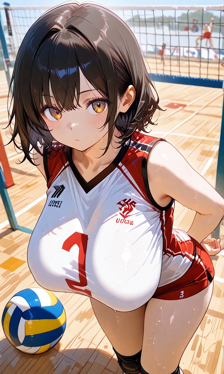 Rkata020's tweet photo. #AIイラスト　#バレー選手 https://t.co/GTEeKz81NK