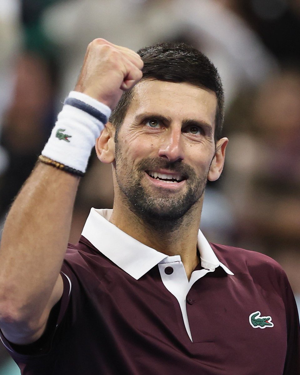 Lacoste's tweet photo. Still writing history. 
Still rewriting the limits. 
Congrats @DjokerNole!
#TeamLacoste https://t.co/79xCWCU5VV