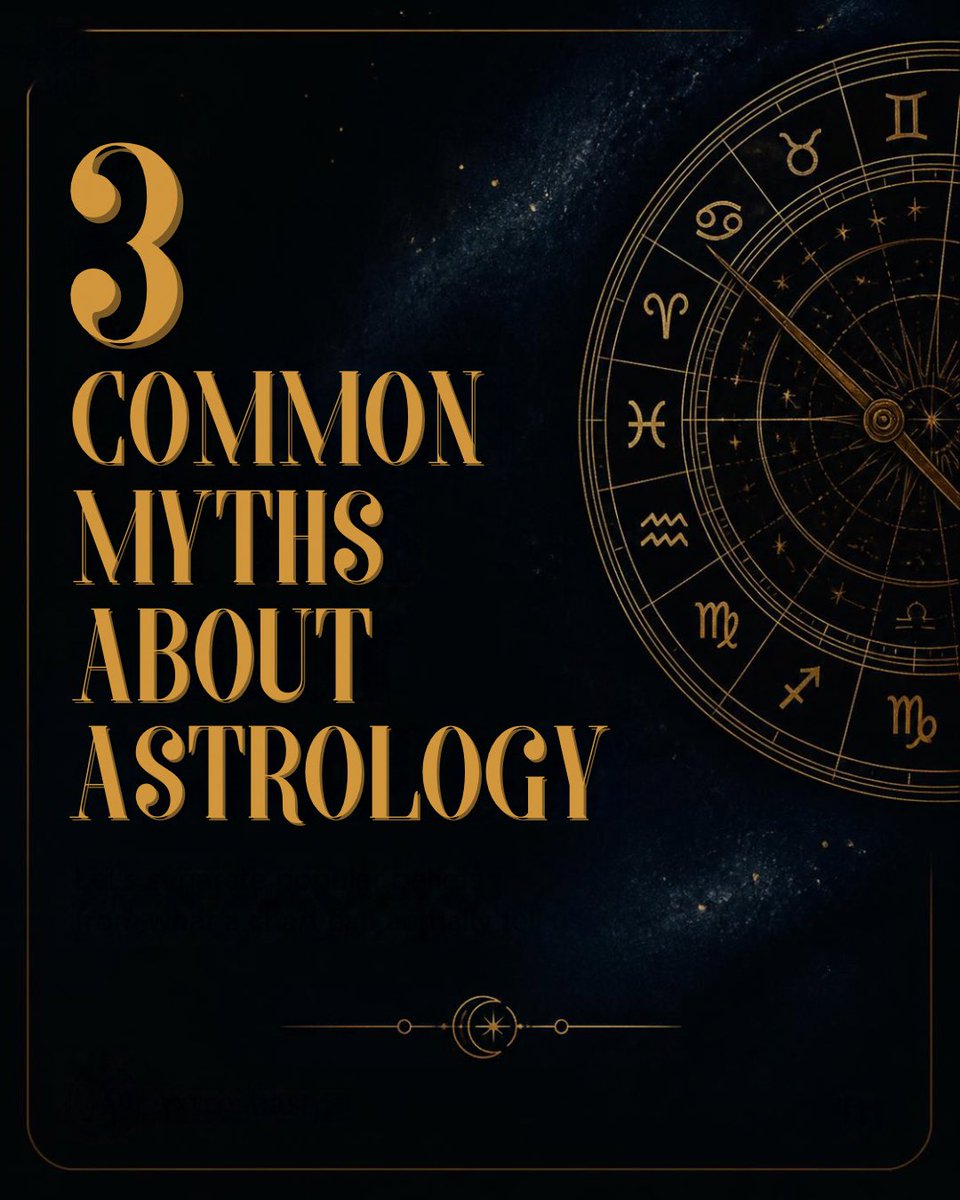 whatifguide's tweet photo. What if some of the things we believe about astrology… aren’t quite true?
Astrology is often reduced to predictions, remedies and zodiac signs.
But there’s a lot more nuance to it.
Here are 3 common myths worth taking a closer look at. 👇 https://t.co/luebw5D1NL