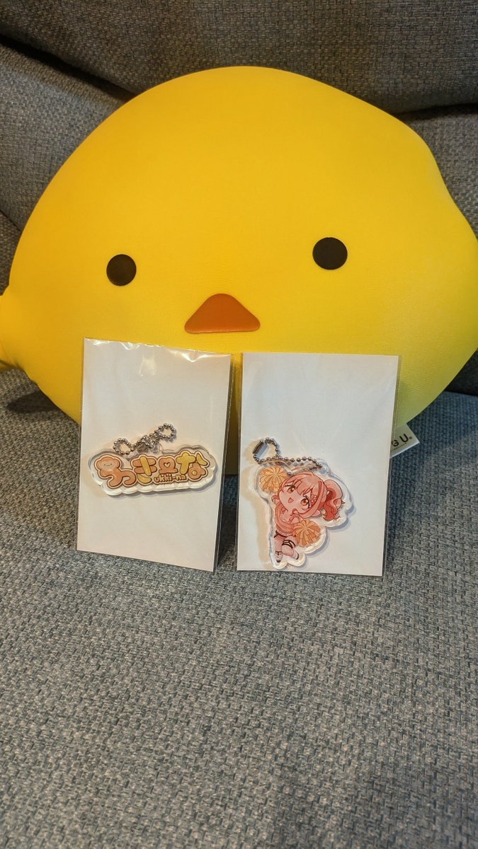 murasePiglet's tweet photo. 🎊うきちゃんオリジナルガチャのリポストキャンペーン当選🎊

ガチでほんとに抽選に当たりました。奇跡。マジで嬉しい。
Tシャツのうきちゃん超〜〜〜〜可愛い！���高！

ガチャの結果はロゴとチアのアクキー！
全部可愛くてSUKI😘
大事に飾ります💕

#うっきーなAnyFanガチャ https://t.co/ICL9IfsECH
