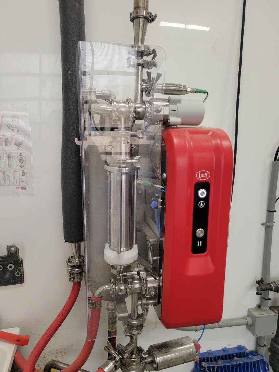 GRRobotics's tweet photo. Changing milk filters is officially one less thing on the to-do list! 🥛
Here’s what a customer farm had to say about the #Lely Automatic Milk Filter:
"Easy to use, zero issues, &amp; milk quality has stayed the same. We don’t miss changing the old twin filters!"
#GrandRiverRobotics https://t.co/glUovPRH2J