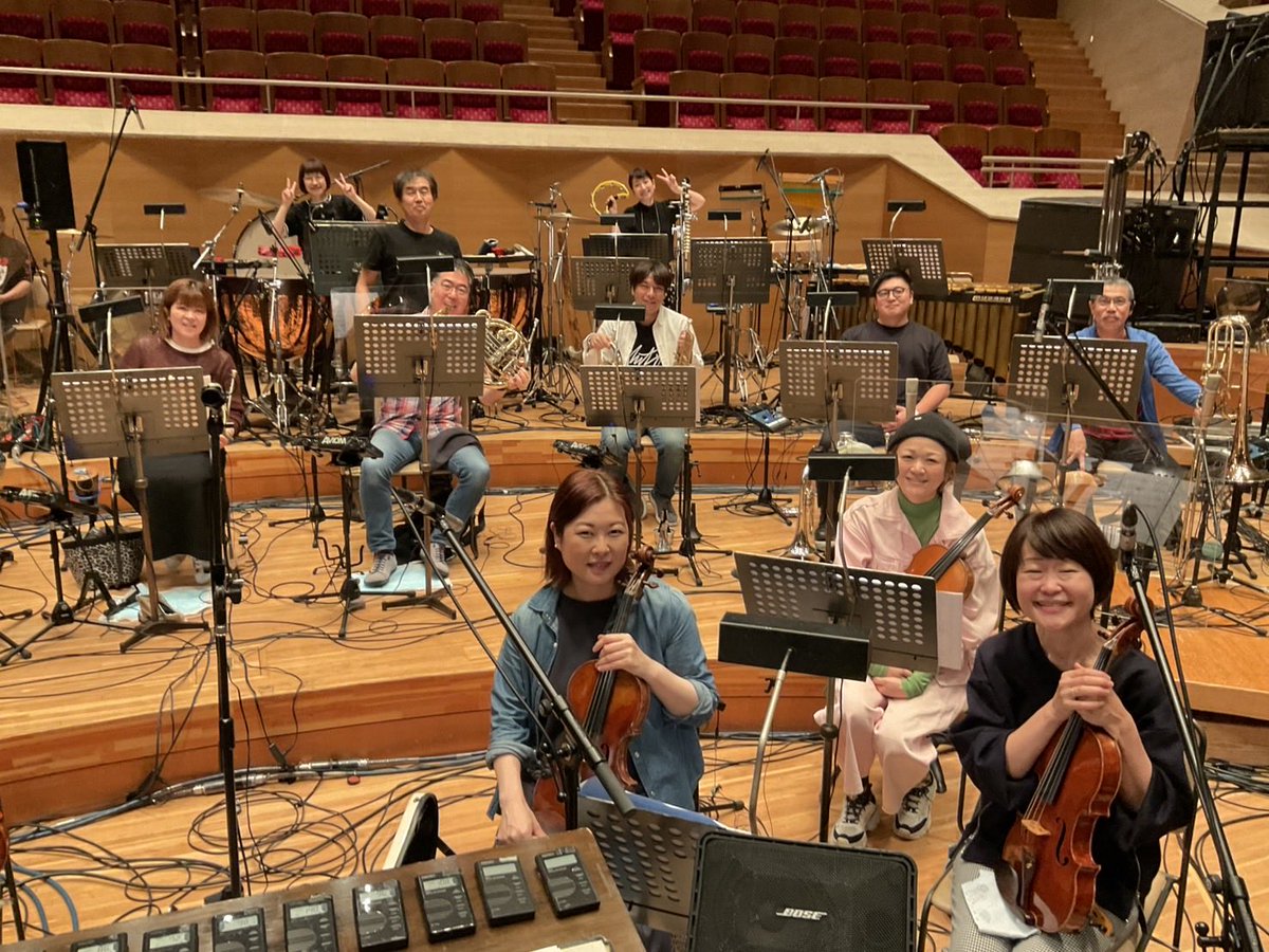 shiotactorstaff's tweet photo. 『This is the Moment！～フランク・ワイルドホーン JAPAN 25th anniversary concert～』

精鋭オーケストラの皆さん♪その1 https://t.co/0KX2tg3XAy