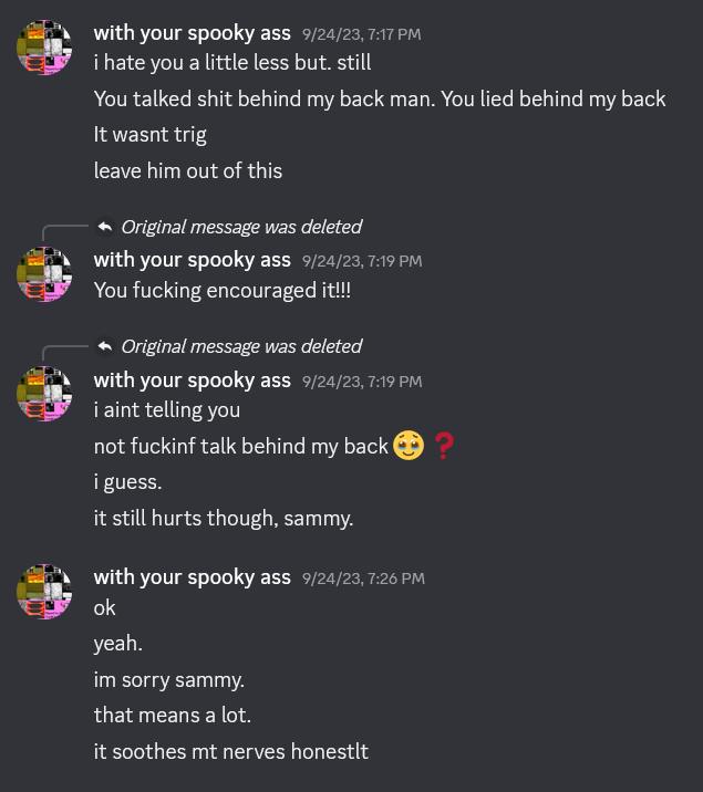 shatteredbongg's tweet photo. @pementasXD It is not true. Sammy consented to the things they had done together irl- he also deleted every single message between him and red so we can't show anything he said! Cool, ain't it? https://t.co/SrPPUPz5r7