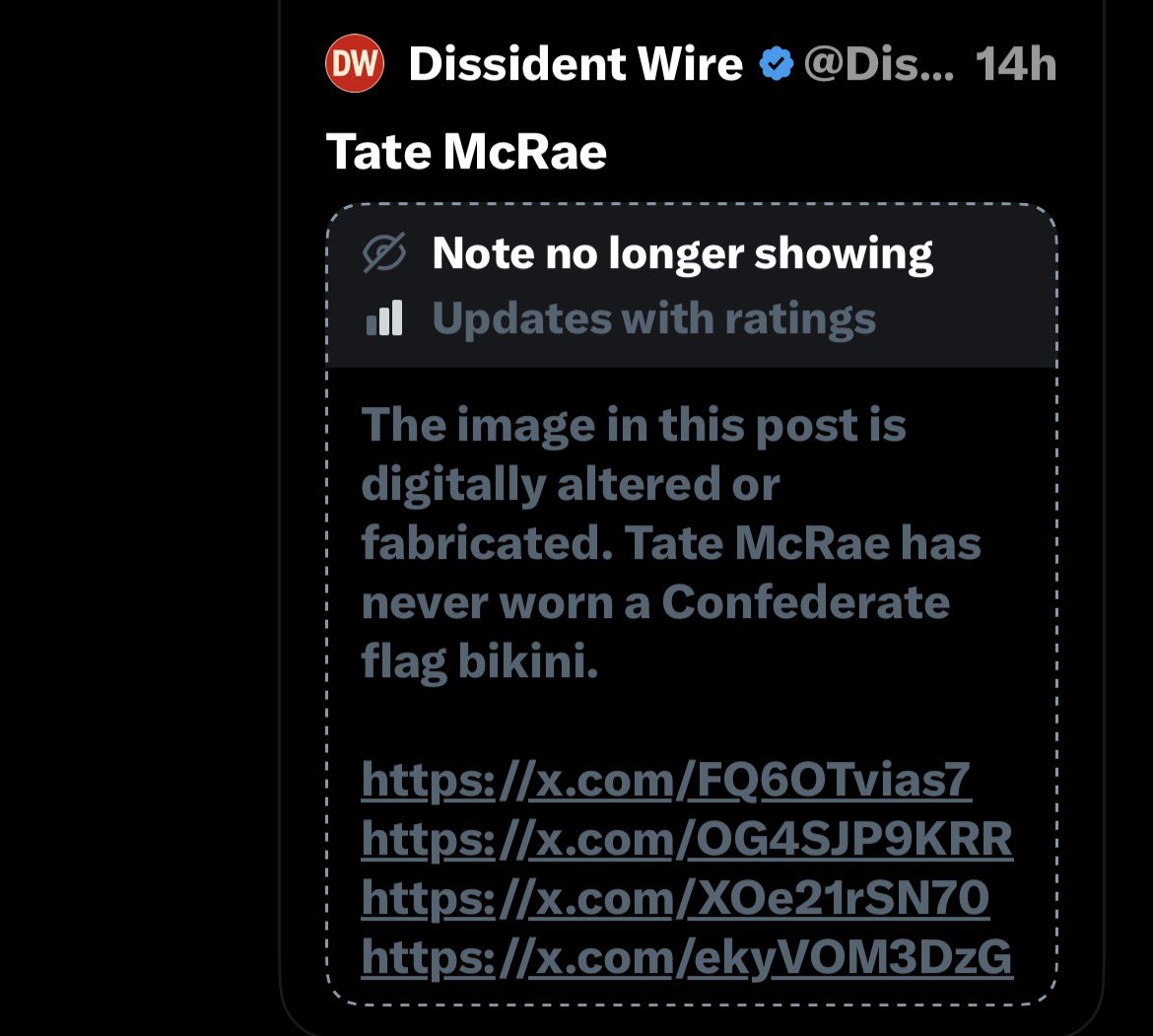 nenasfate's tweet photo. @BowserDrip @DissidentWire @CommunityNotes there was this but for some reason says no longer showing lmfaooo @elonmusk ur app sucks bitch https://t.co/2iVnhQ1xrv