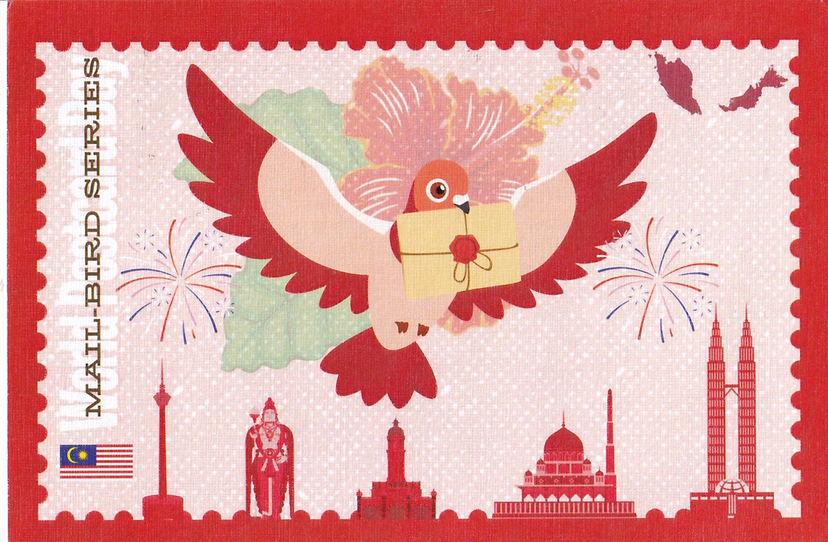 anyamix's tweet photo. Direct Swap WPD 2026 Mail-Bird １羽目飛んできた！
🇲🇾マレーシア
わぁ、紙質が全然違う！日本は青紫っぽかったから２羽並べるととてもイイ感じ♡８羽揃うの楽しみだなぁｗ
…それにしても早かった！この子は移動速度の速い鳥だ∑(o'д'o) https://t.co/dfoByaidcI