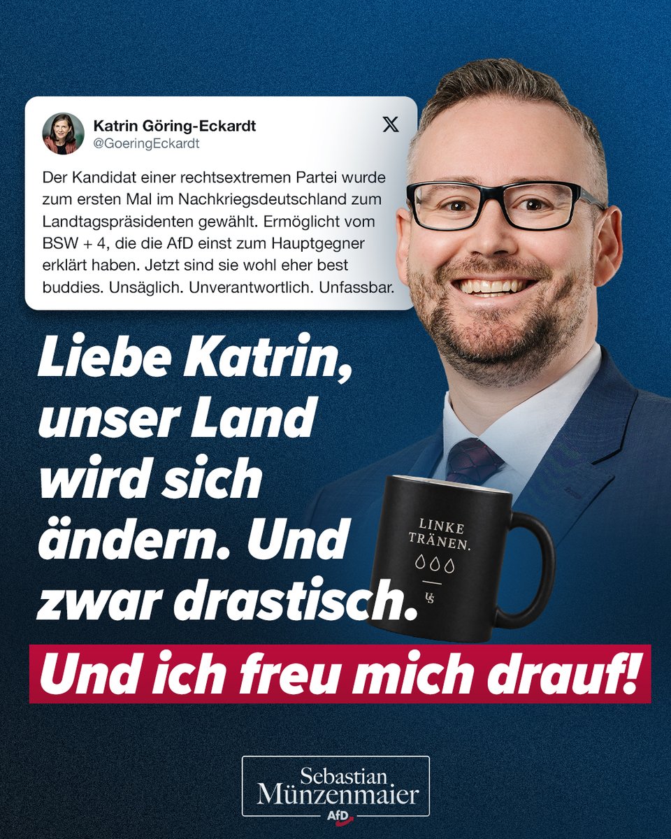 S_Muenzenmaier's tweet photo. Linke Tränen schmecken immer noch am besten.

TM https://t.co/DlEqTjQJQr