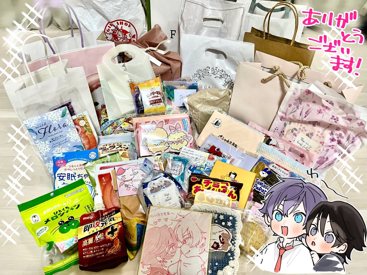 pecopeco_hi's tweet photo. 先日のイベントではたくさんの差し入れありがとうございました！お手紙大切に読ませていただきます🥹🥹そして今回、手書きのイラスト・ぬいのお耳＆しっぽ・カードケース・付箋感想本とハンドメイドのものをたくさんいただき…！本当にうれしかったです🥲💞 https://t.co/AV7So39B8k