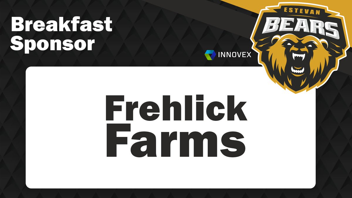 EstevanBears's tweet photo. 🏒✨ SPONSOR SPOTLIGHT ✨🏒

Getting our players ready for morning practice! Thanks to Frehlick Farms for stepping up once again as one of our Breakfast Sponsors of the Innovex Estevan Bears! 💛🖤 https://t.co/SVqaL1Gpa5